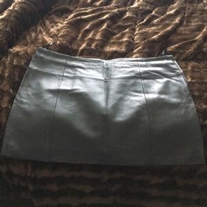 90s vintage leather mini skirt